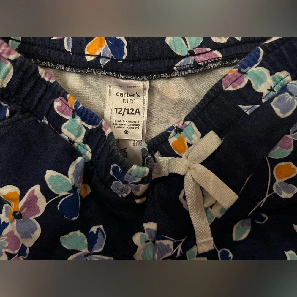 Carters Floral Shorts Girls 12 NWOT
